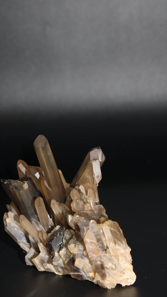 Natural Smoky Quartz Cluster – 320g (Brazil)