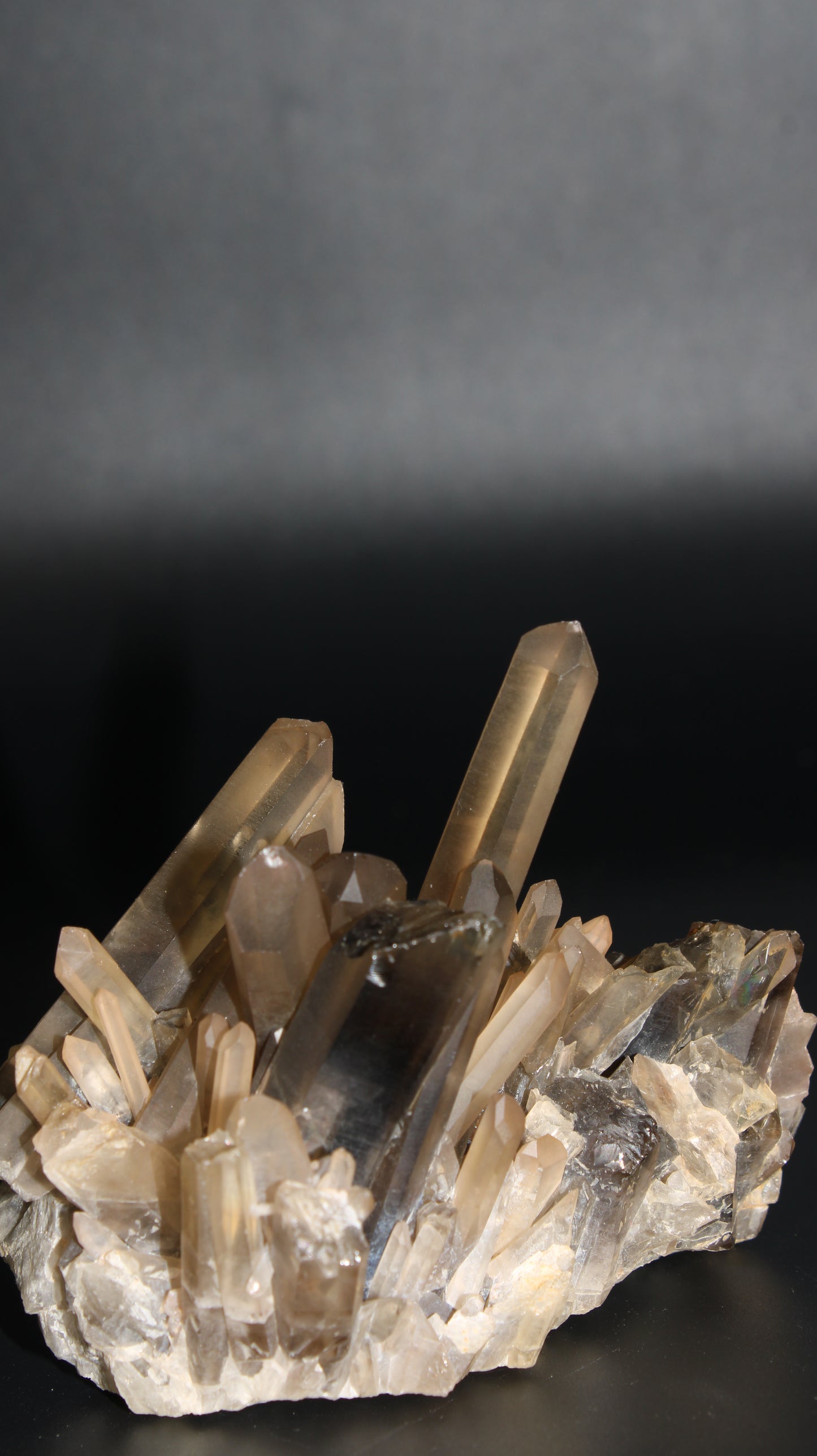 Natural Smoky Quartz Cluster – 320g (Brazil)