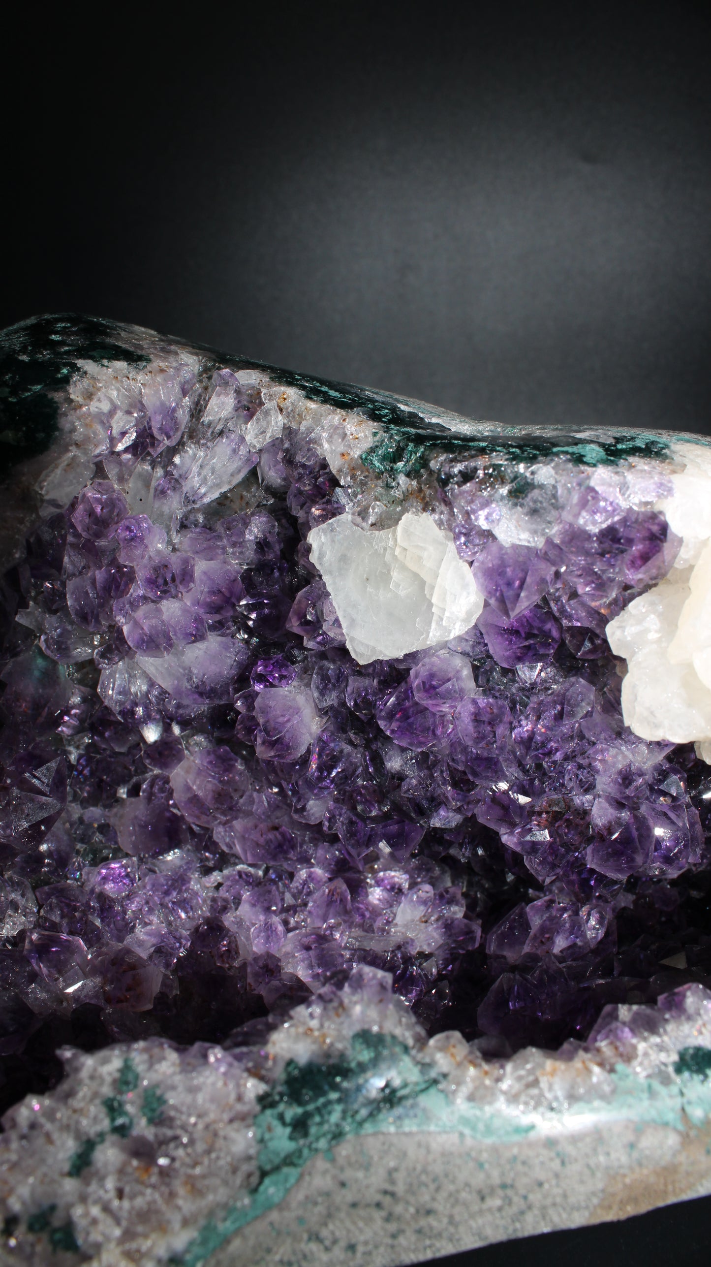 Amethyst Geode With Calcite Clusters
