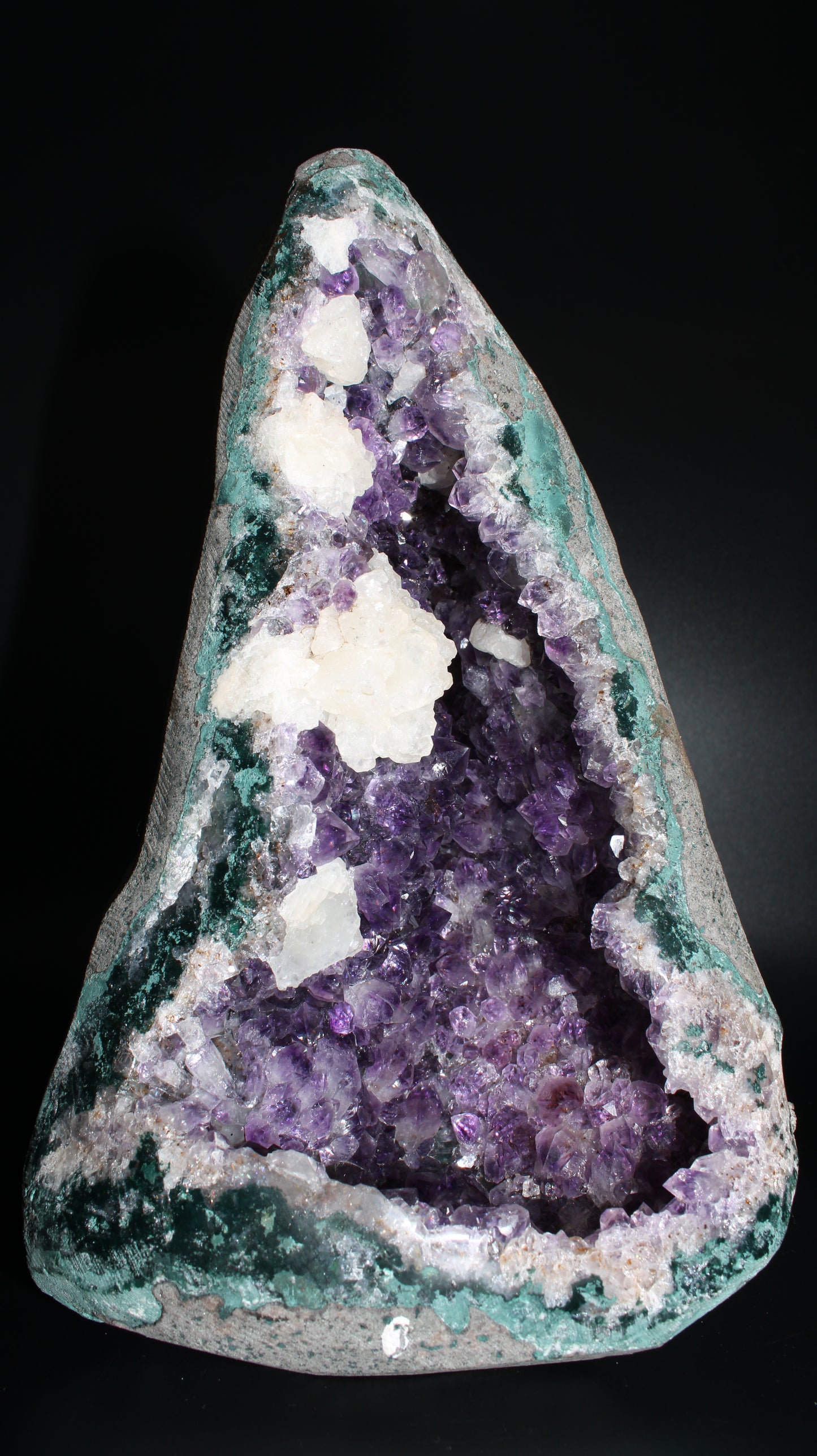 Amethyst Geode With Calcite Clusters