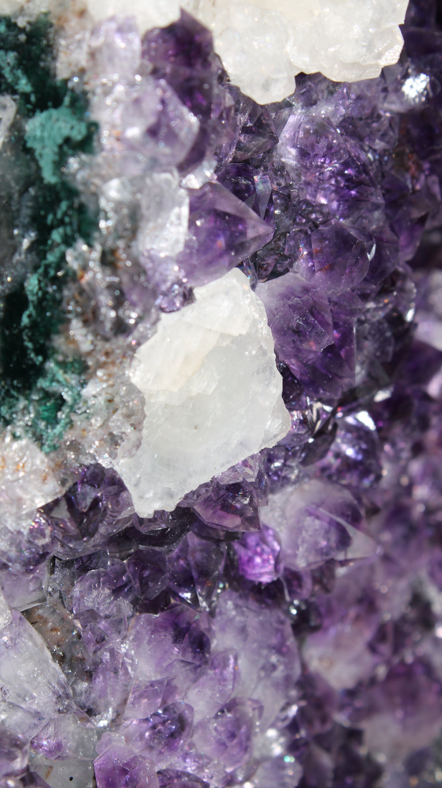 Amethyst Geode With Calcite Clusters