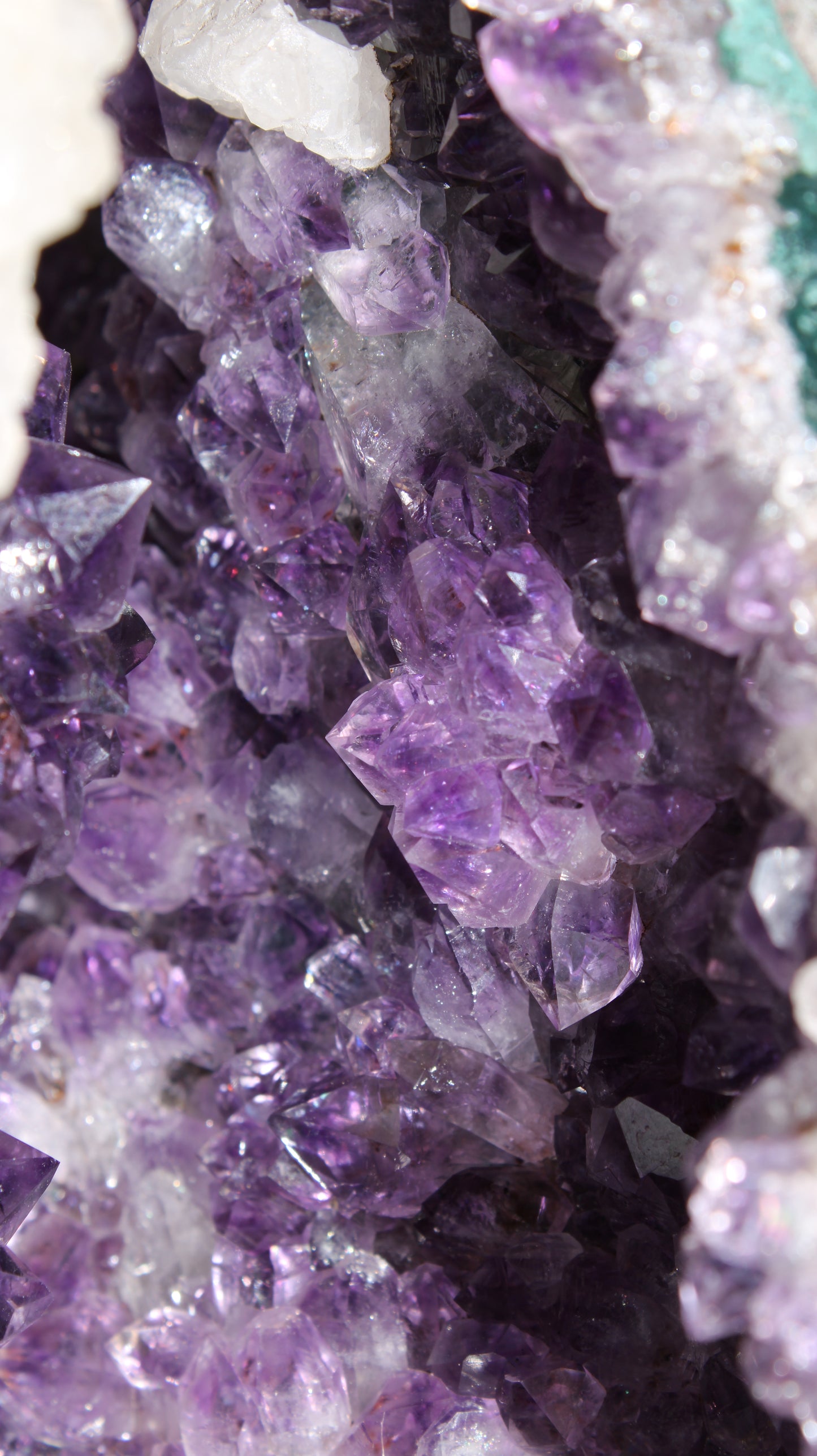 Amethyst Geode With Calcite Clusters