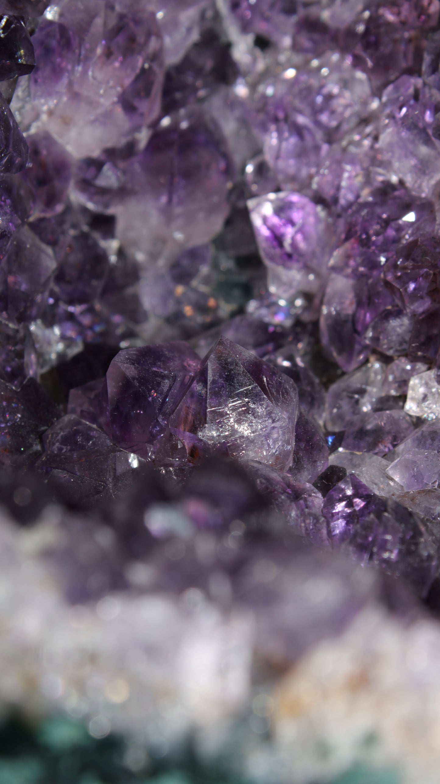 Amethyst Geode With Calcite Clusters