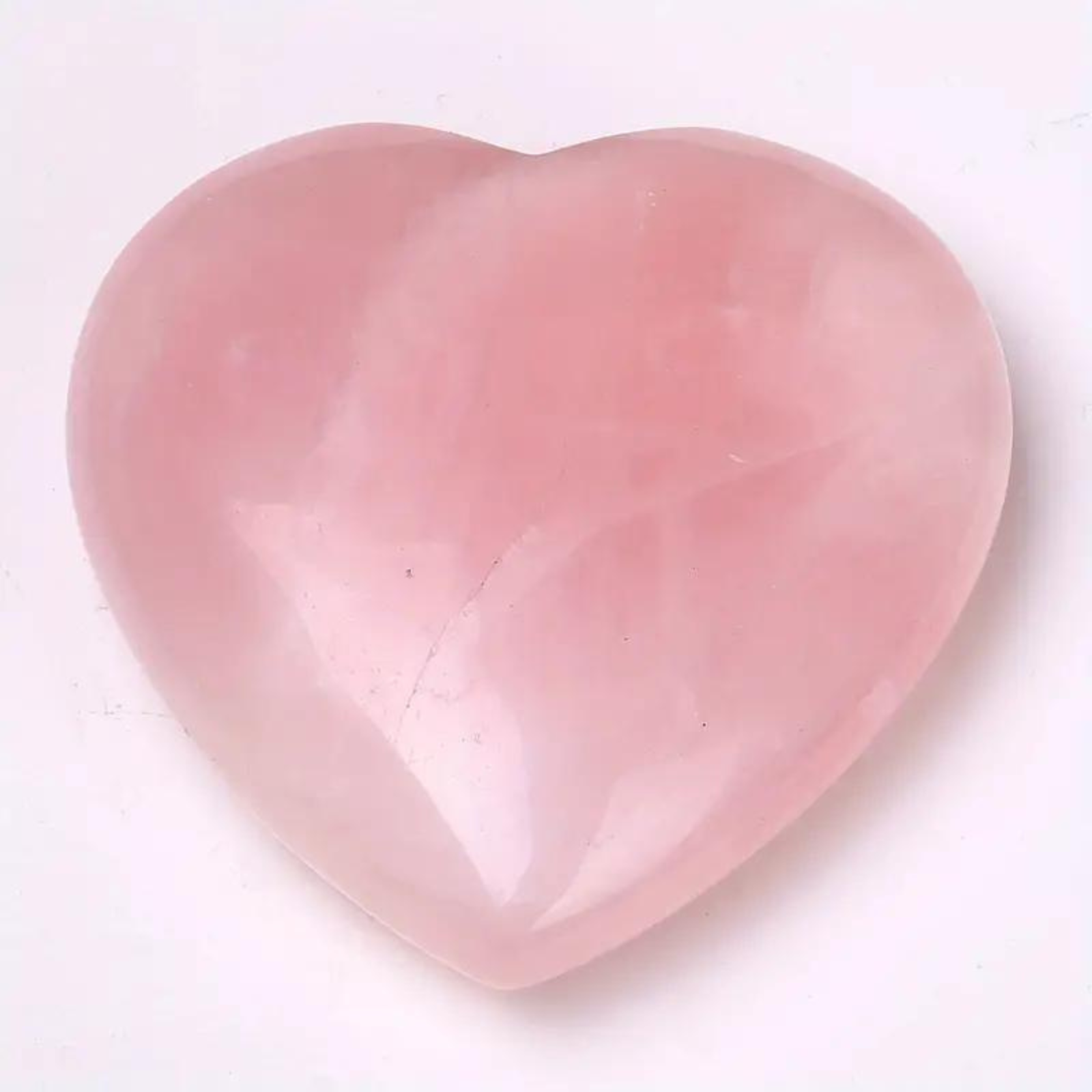 Pink Rose Quartz Heart Shape